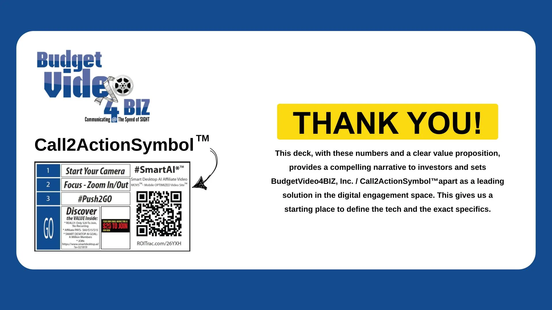 Call 2 Action Symbol - Budget Video 4 Biz Deckpptx 18